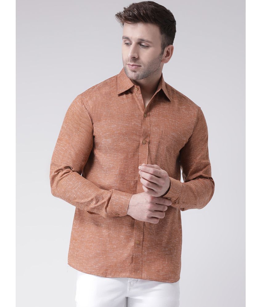     			RIAG 100% Cotton Regular Fit Solids Full Sleeves Men's Casual Shirt - Brown ( Pack of 1 )