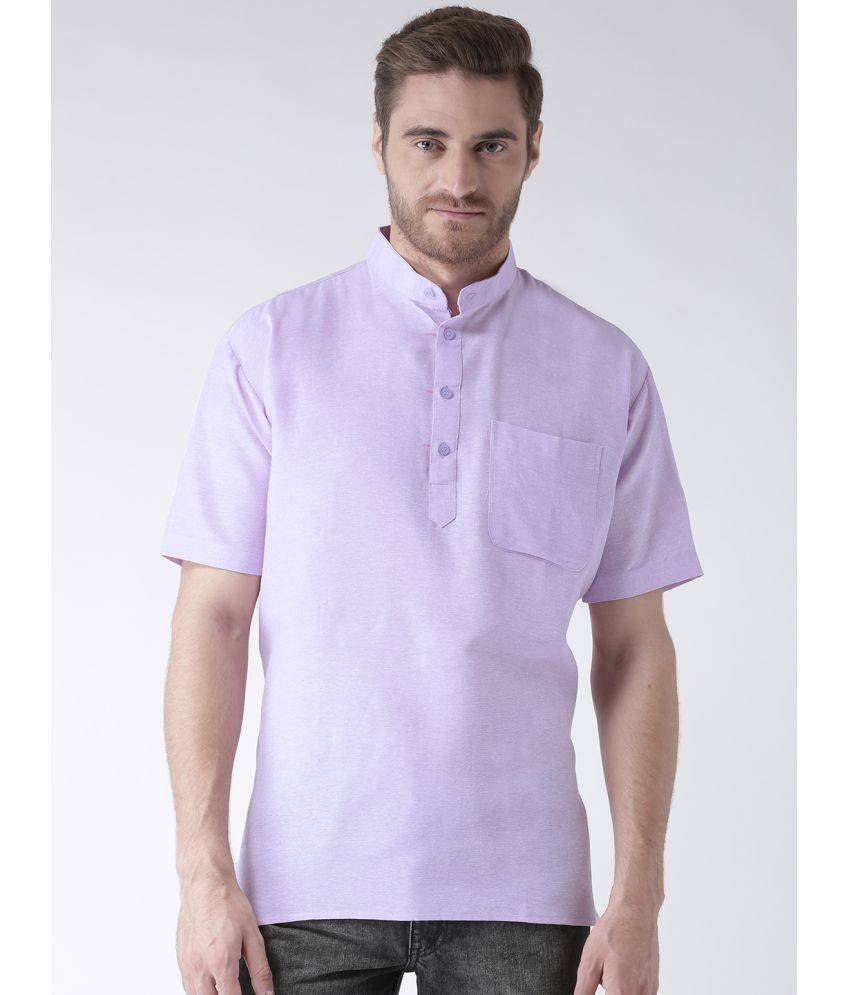     			RIAG Lavender Cotton Men's Shirt Style Kurta ( Pack of 1 )