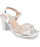 JM Looks Silver Women's Sandal Heels