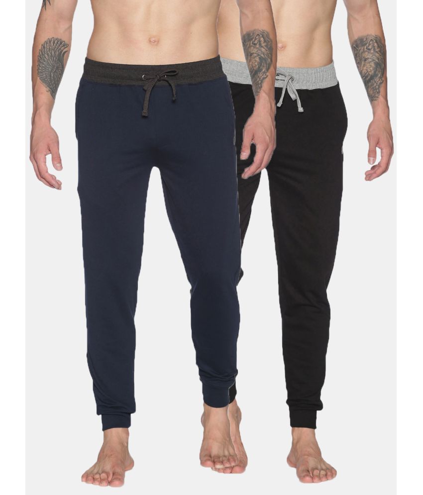     			Dollar Multicolor Cotton Men's Joggers ( Pack of 2 )