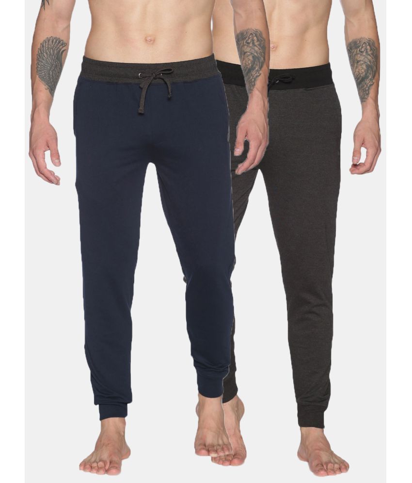     			Dollar Multicolor Cotton Men's Joggers ( Pack of 2 )