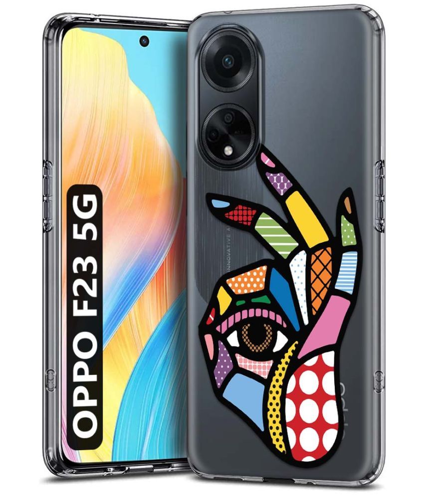     			Fashionury Multicolor Printed Back Cover Silicon Compatible For Oppo F23 5G ( Pack of 1 )