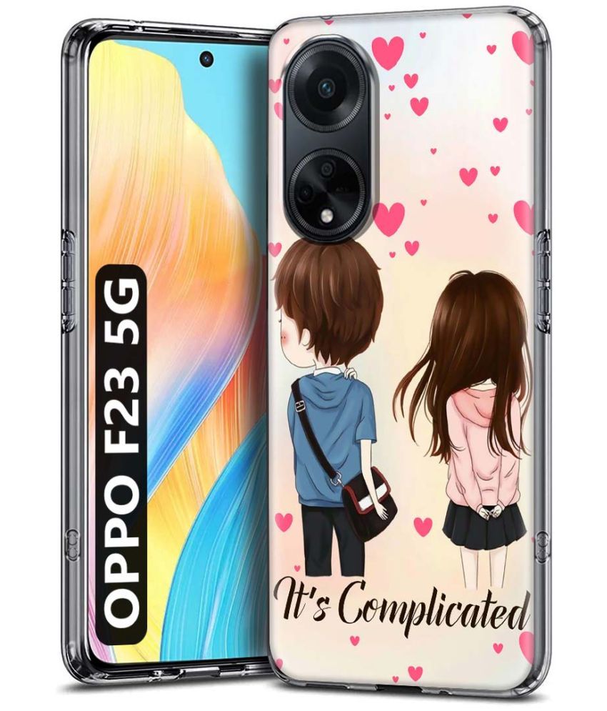     			Fashionury Multicolor Printed Back Cover Silicon Compatible For Oppo F23 5G ( Pack of 1 )