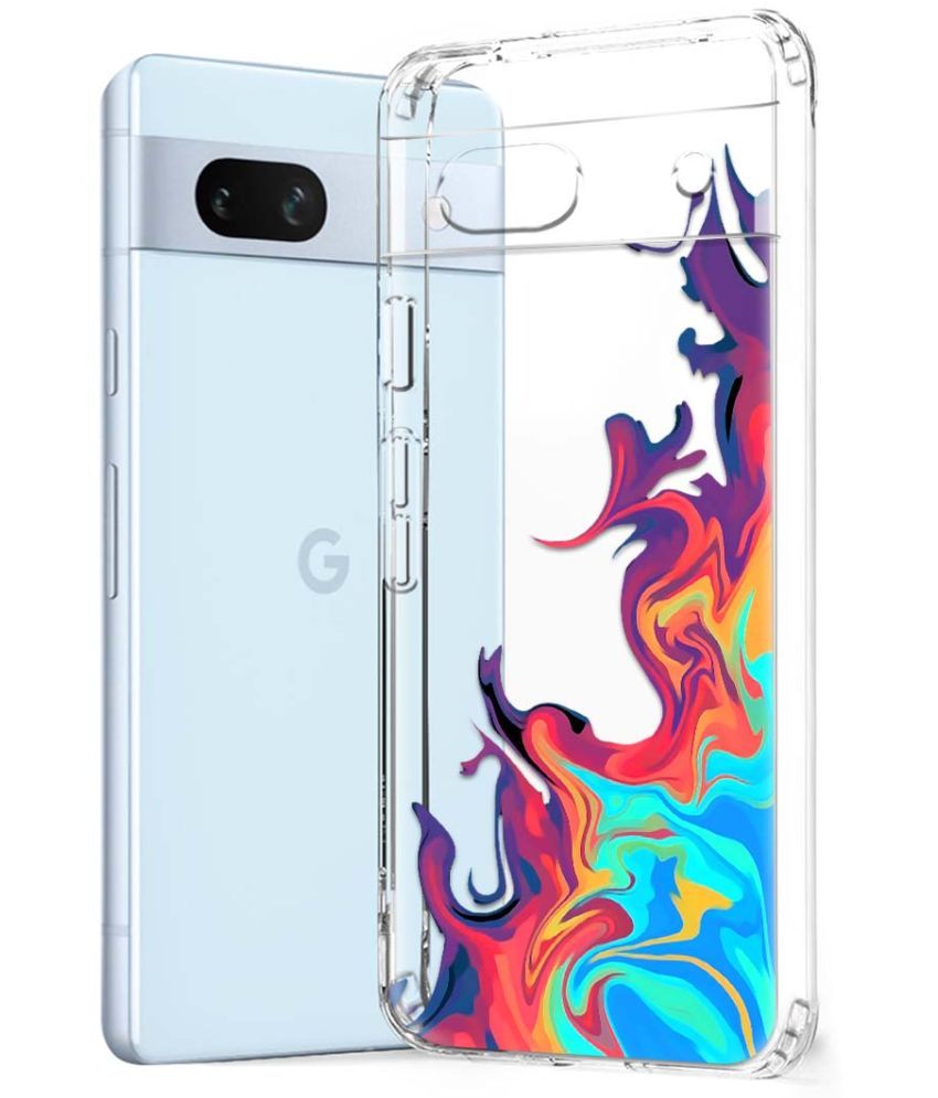     			Fashionury Multicolor Printed Back Cover Silicon Compatible For Google Pixel 7A ( Pack of 1 )