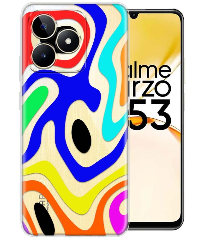     			Fashionury Multicolor Printed Back Cover Silicon Compatible For Realme Narzo N53 ( Pack of 1 )