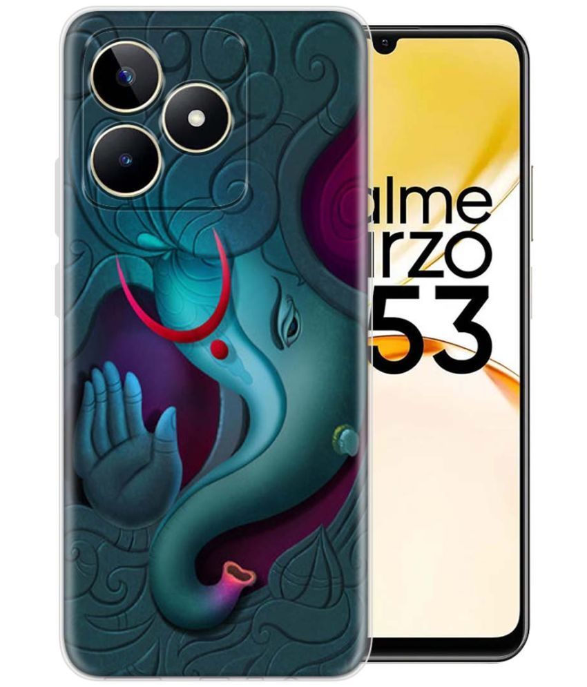     			Fashionury Multicolor Printed Back Cover Silicon Compatible For Realme Narzo N53 ( Pack of 1 )