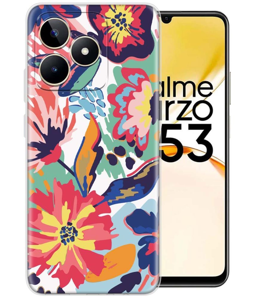     			Fashionury Multicolor Printed Back Cover Silicon Compatible For Realme Narzo N53 ( Pack of 1 )