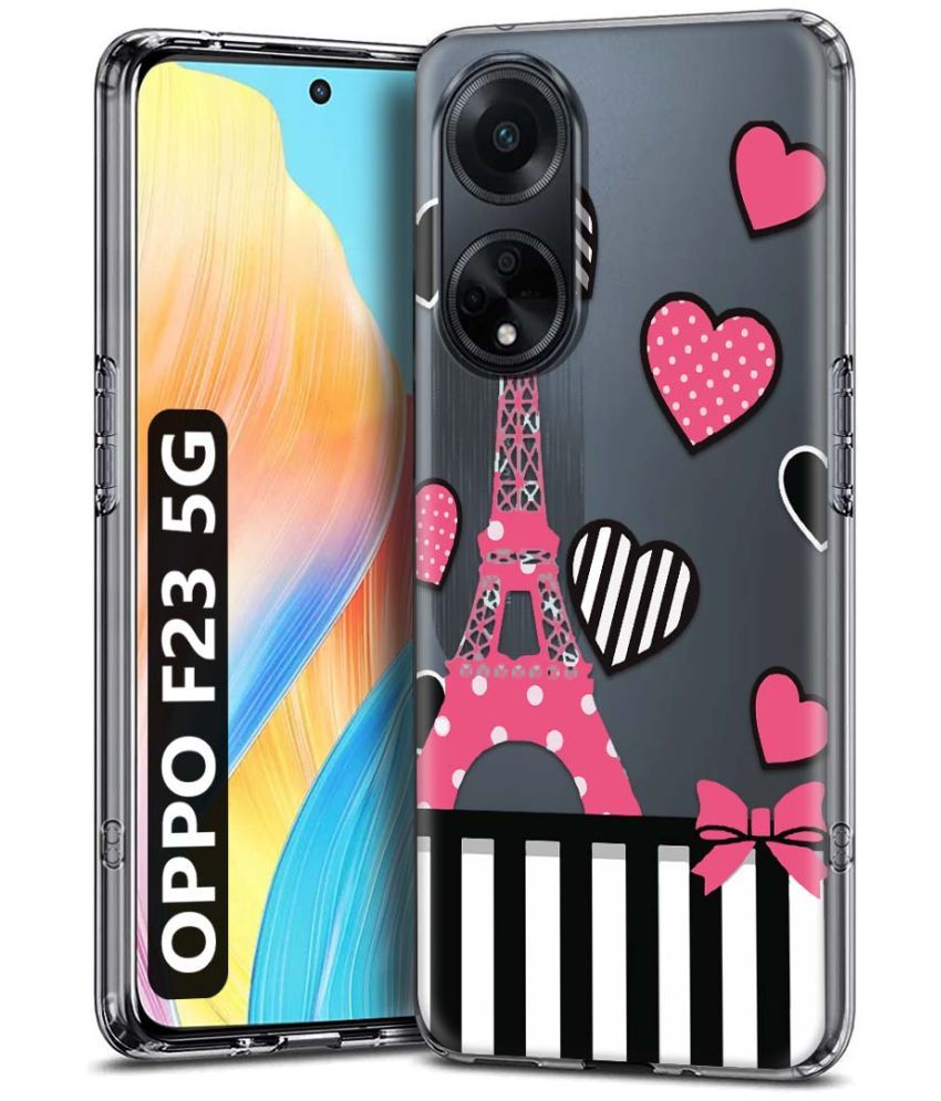     			Fashionury Multicolor Printed Back Cover Silicon Compatible For Oppo F23 5G ( Pack of 1 )