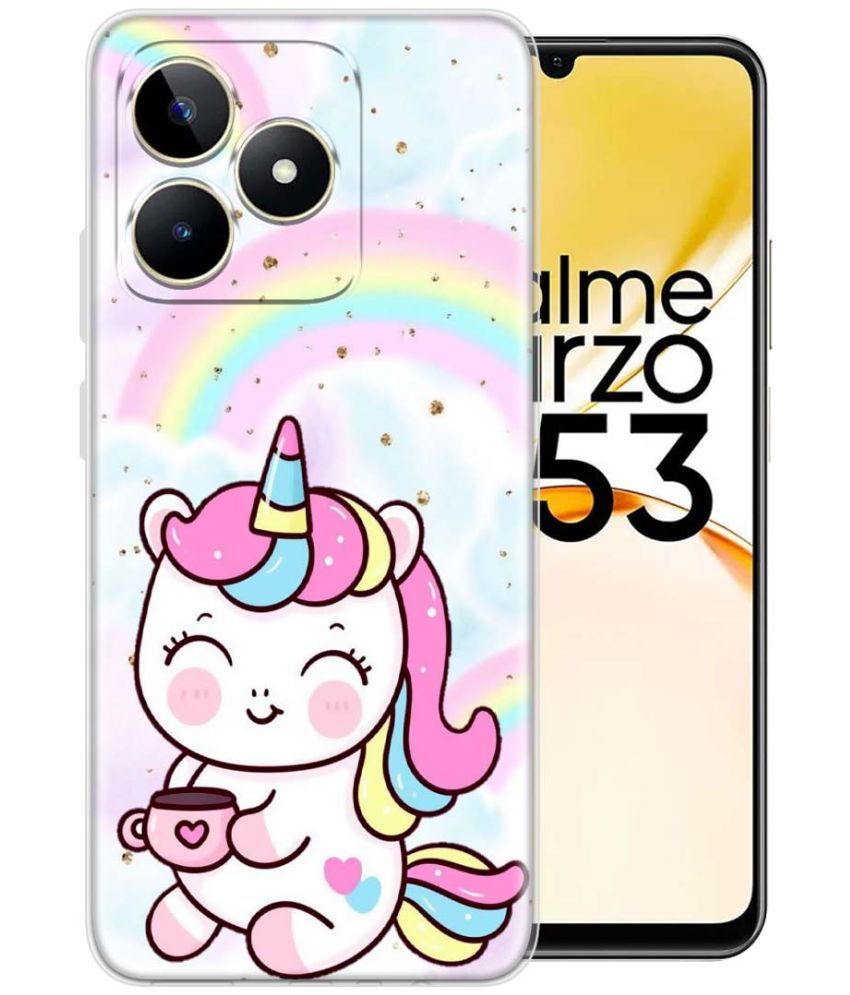     			Fashionury Multicolor Printed Back Cover Silicon Compatible For Realme Narzo N53 ( Pack of 1 )