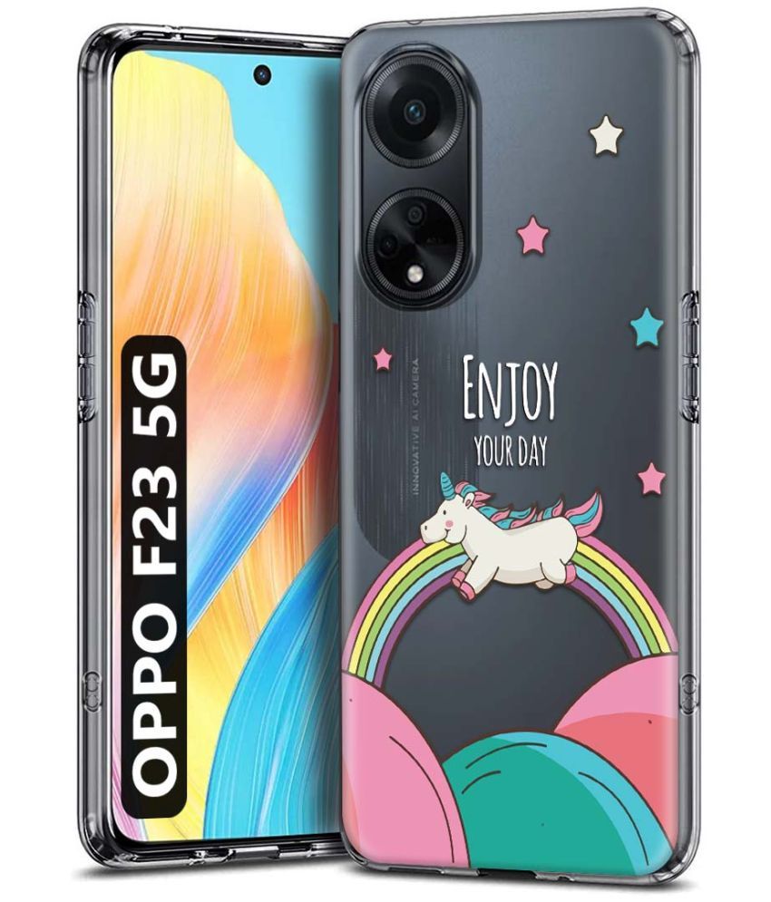     			Fashionury Multicolor Printed Back Cover Silicon Compatible For Oppo F23 5G ( Pack of 1 )