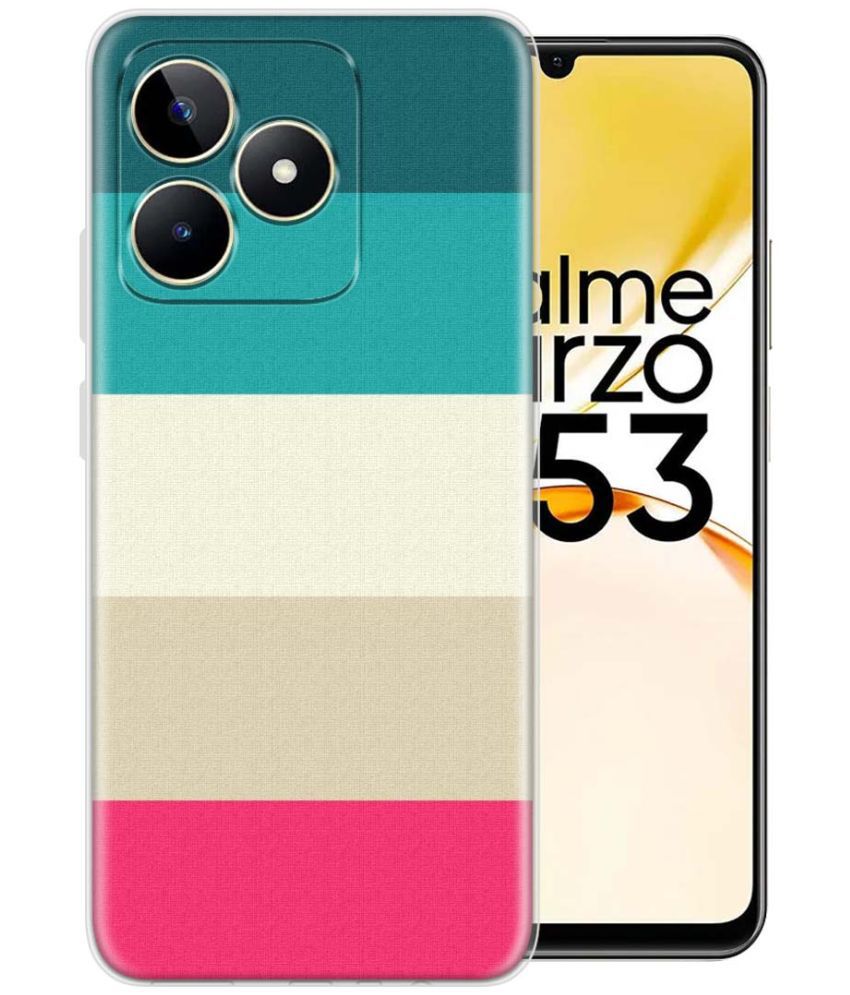     			Fashionury Multicolor Printed Back Cover Silicon Compatible For Realme Narzo N53 ( Pack of 1 )