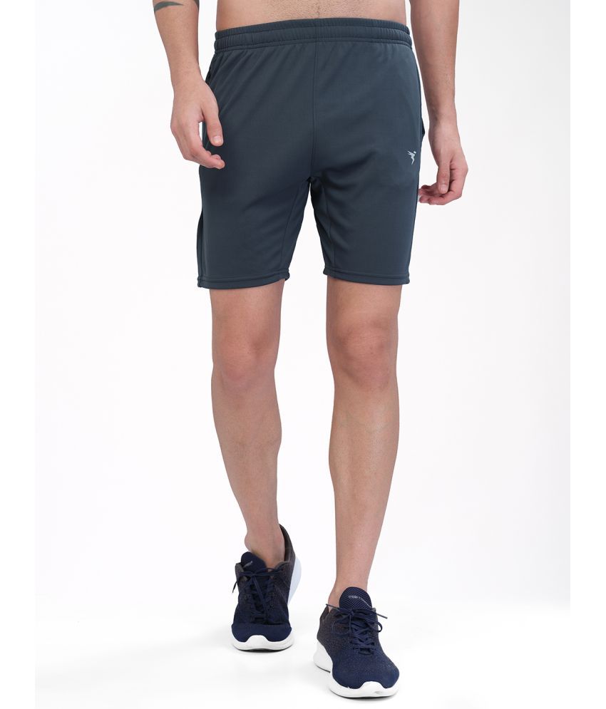    			Technosport Charcoal Polyester Men's Gym Shorts ( Pack of 1 )