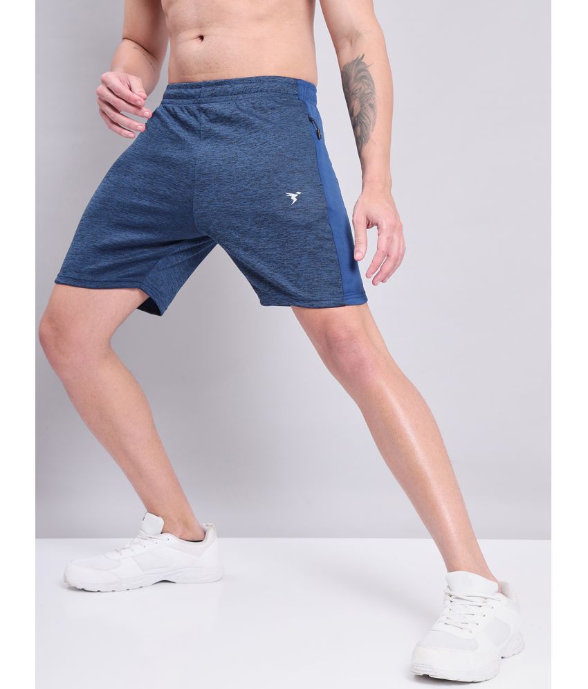     			Technosport Navy Polyester Men's Gym Shorts ( Pack of 1 )