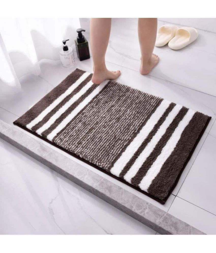     			VDNSI Microfibre Bath Mat Other Sizes cm ( Pack of 1 ) - Brown