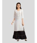 Aarika Girls Cotton Kurta and Sharara Set ( Pack of 1 , White )