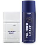 Riya Thunder Heart White EDP 100 ml & Blue Deo 150 ml Deodorant Spray & Perfume For Unisex 250 ml ( Pack of 2 )