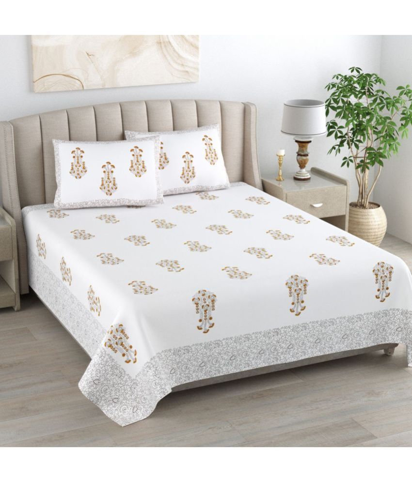     			Bombay Spreads Cotton Double King Bedsheet ( Brown )