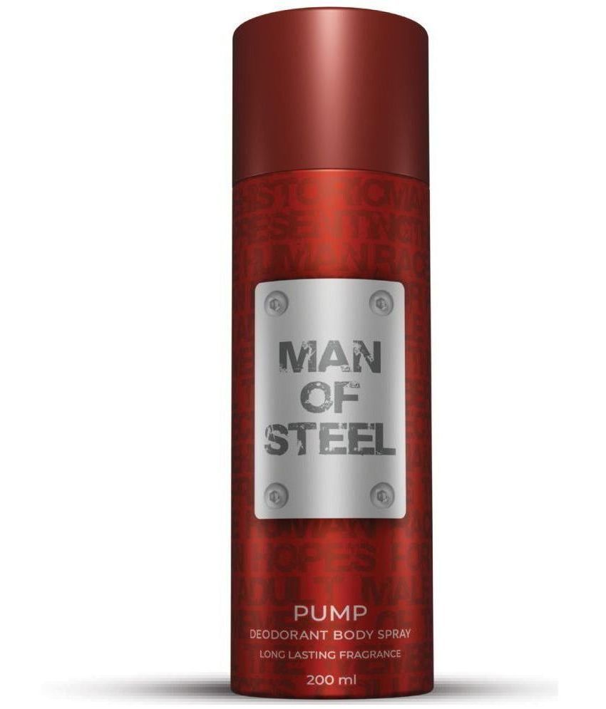     			Denver Man Of Steel Pump Deodorant Spray for Men 200 ml ( Pack of 1 )