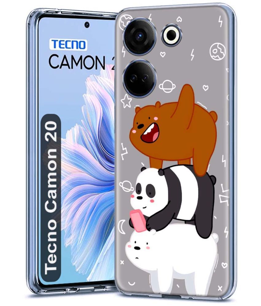     			Fashionury Multicolor Printed Back Cover Silicon Compatible For Tecno Camon 20 ( Pack of 1 )