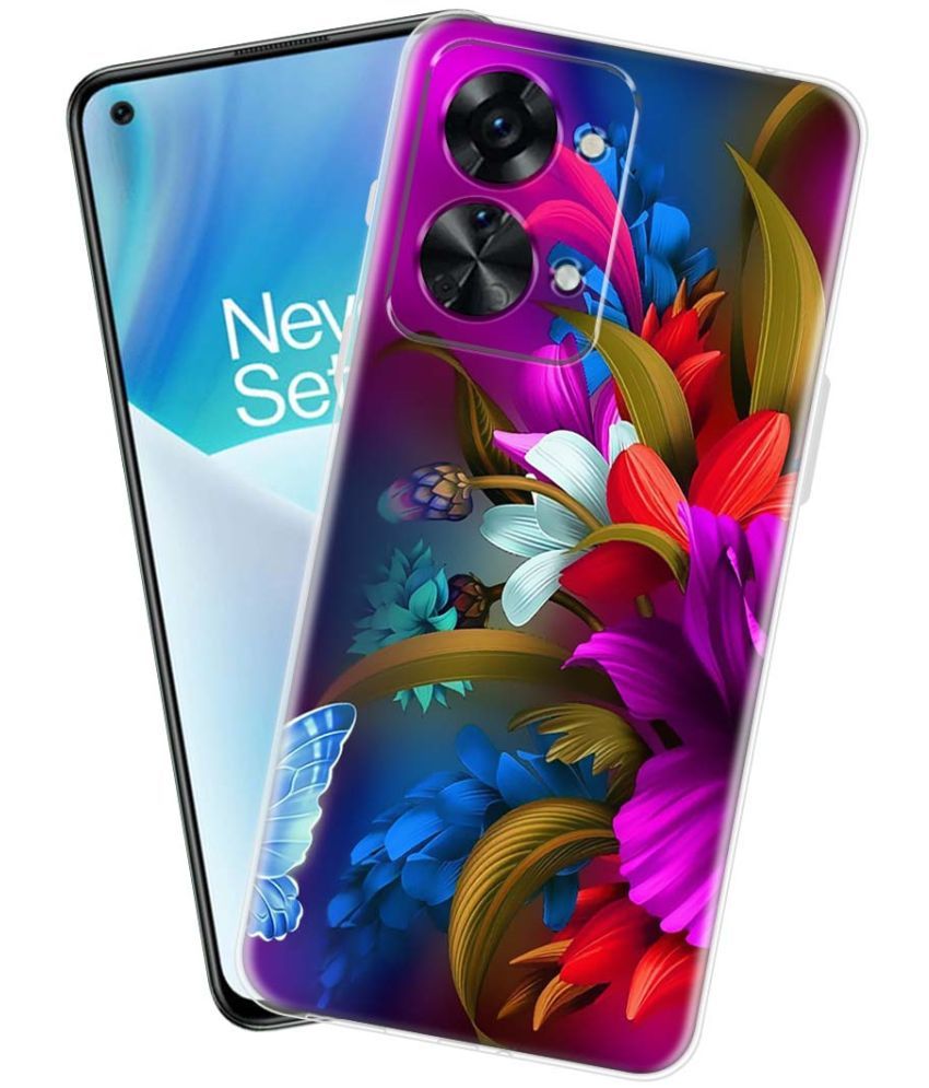     			Fashionury Multicolor Printed Back Cover Silicon Compatible For OnePlus Nord 2T 5G ( Pack of 1 )