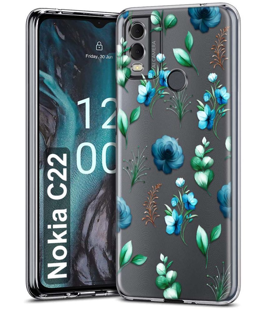     			Fashionury Multicolor Printed Back Cover Silicon Compatible For Nokia C22 ( Pack of 1 )