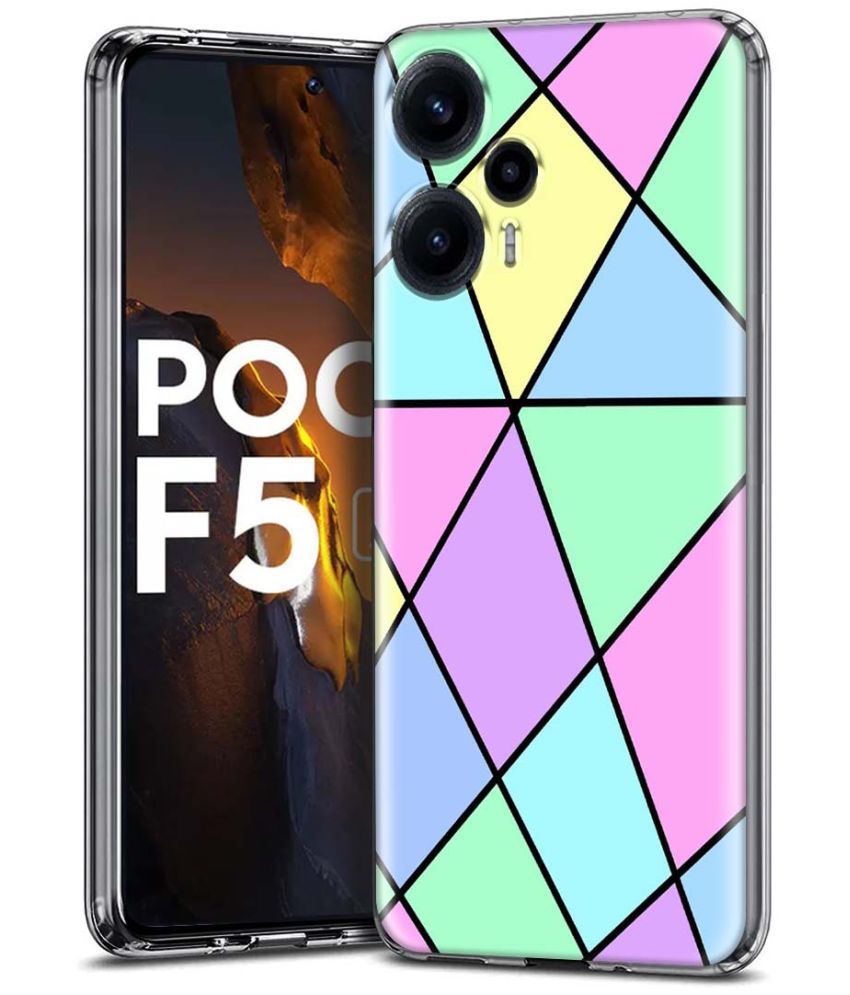     			Fashionury Multicolor Printed Back Cover Silicon Compatible For Poco F5 5G ( Pack of 1 )