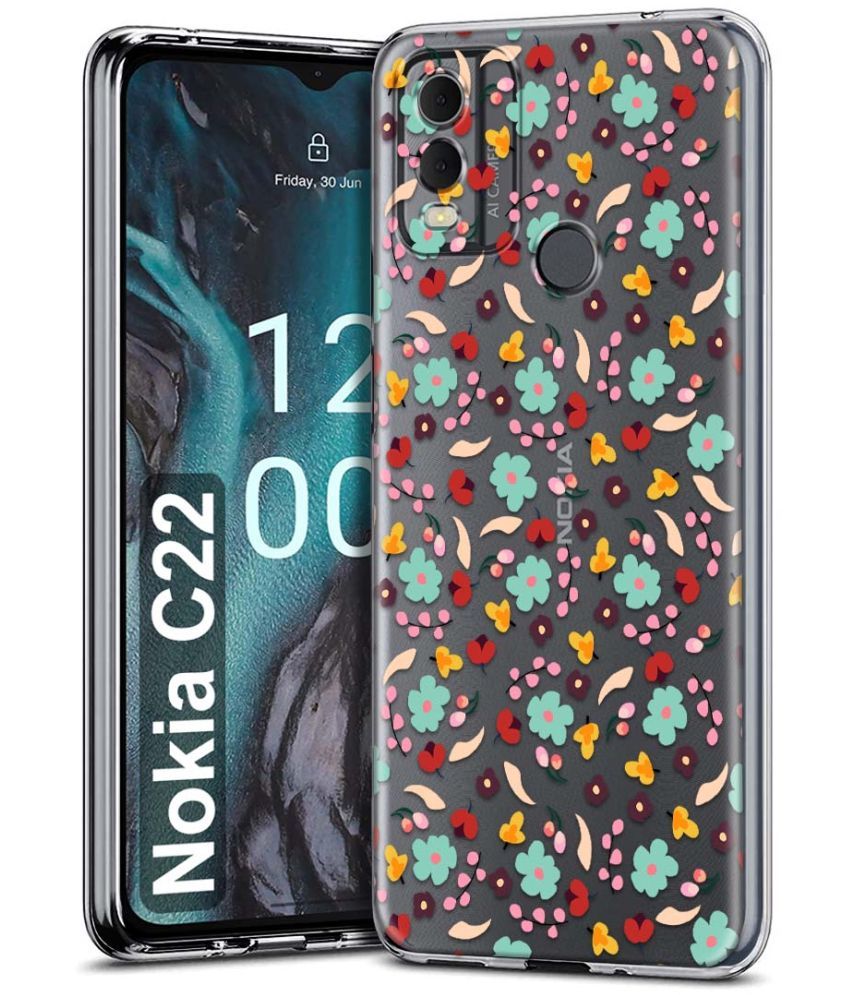     			Fashionury Multicolor Printed Back Cover Silicon Compatible For Nokia C22 ( Pack of 1 )