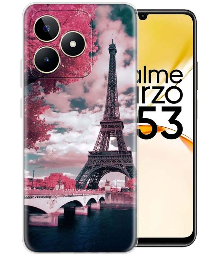     			Fashionury Multicolor Printed Back Cover Silicon Compatible For Realme Narzo N53 ( Pack of 1 )