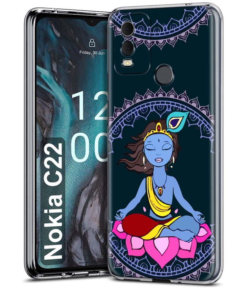     			Fashionury Multicolor Printed Back Cover Silicon Compatible For Nokia C22 ( Pack of 1 )