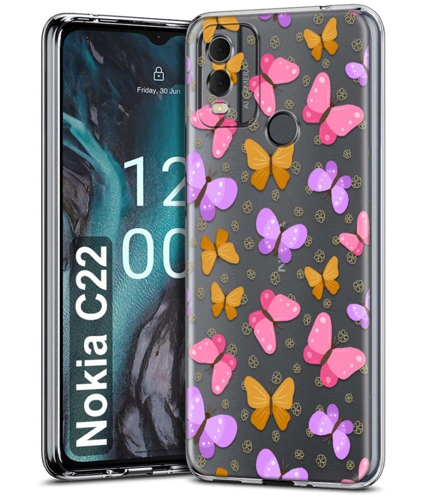     			Fashionury Multicolor Printed Back Cover Silicon Compatible For Nokia C22 ( Pack of 1 )