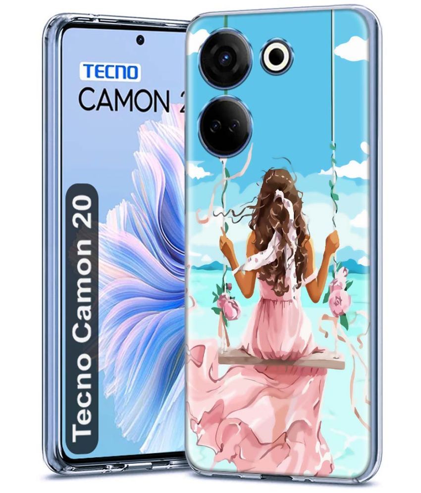     			Fashionury Multicolor Printed Back Cover Silicon Compatible For Tecno Camon 20 ( Pack of 1 )