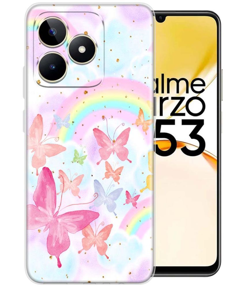     			Fashionury Multicolor Printed Back Cover Silicon Compatible For Realme Narzo N53 ( Pack of 1 )