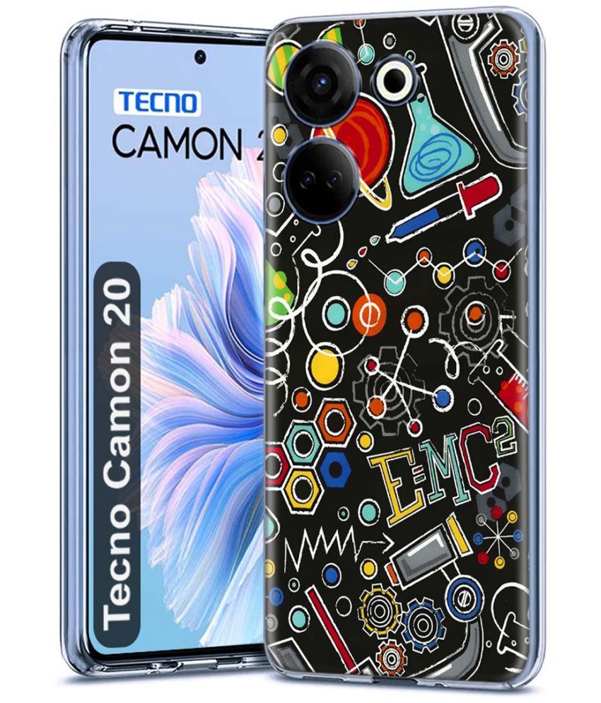     			Fashionury Multicolor Printed Back Cover Silicon Compatible For Tecno Camon 20 ( Pack of 1 )