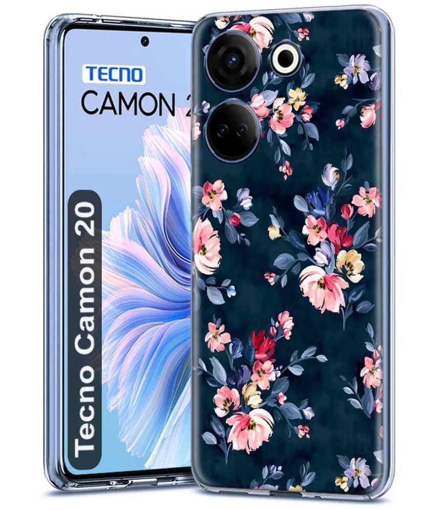     			Fashionury Multicolor Printed Back Cover Silicon Compatible For Tecno Camon 20 ( Pack of 1 )