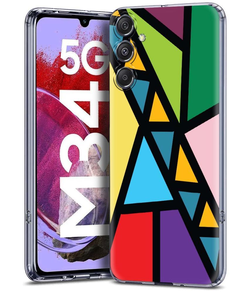     			Fashionury Multicolor Printed Back Cover Silicon Compatible For Samsung Galaxy M34 5G ( Pack of 1 )