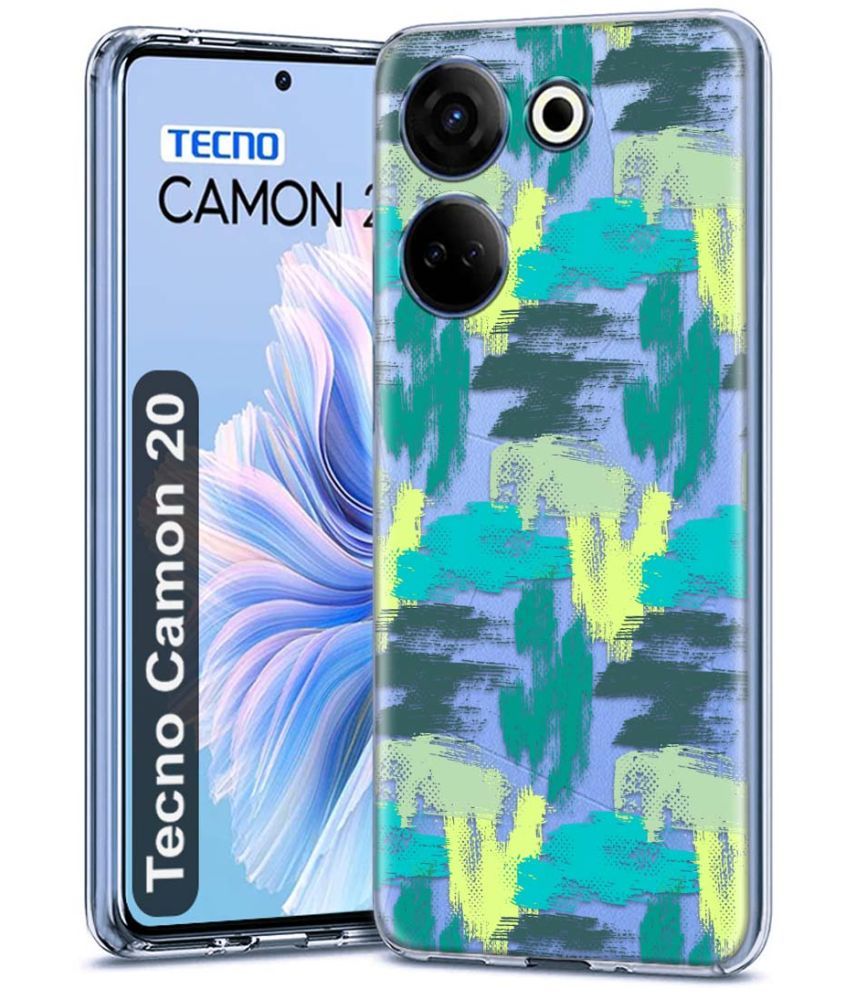     			Fashionury Multicolor Printed Back Cover Silicon Compatible For Tecno Camon 20 ( Pack of 1 )