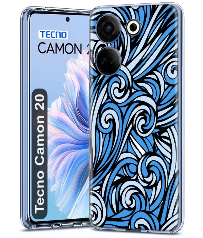     			Fashionury Multicolor Printed Back Cover Silicon Compatible For Tecno Camon 20 ( Pack of 1 )