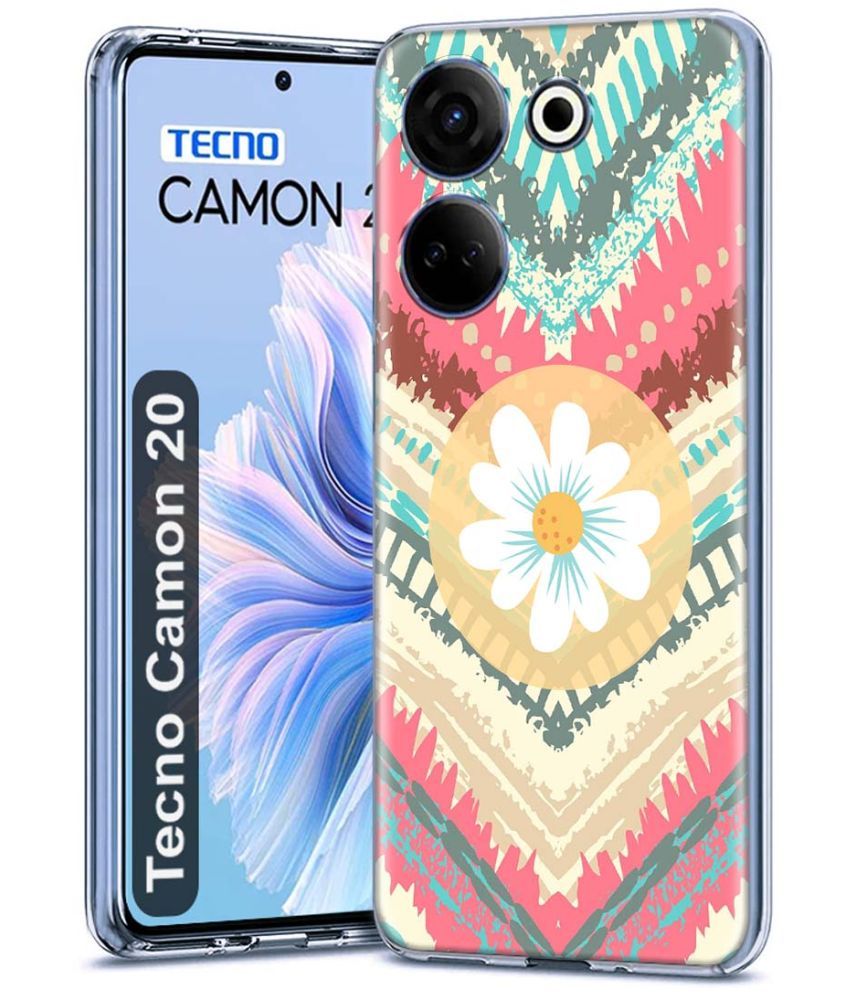     			Fashionury Multicolor Printed Back Cover Silicon Compatible For Tecno Camon 20 ( Pack of 1 )