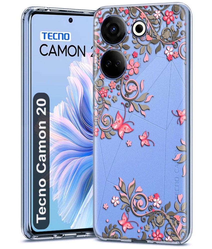     			Fashionury Multicolor Printed Back Cover Silicon Compatible For Tecno Camon 20 ( Pack of 1 )