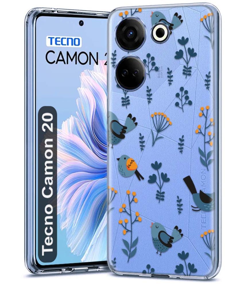     			Fashionury Multicolor Printed Back Cover Silicon Compatible For Tecno Camon 20 ( Pack of 1 )