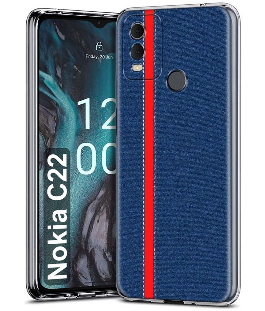     			Fashionury Multicolor Printed Back Cover Silicon Compatible For Nokia C22 ( Pack of 1 )