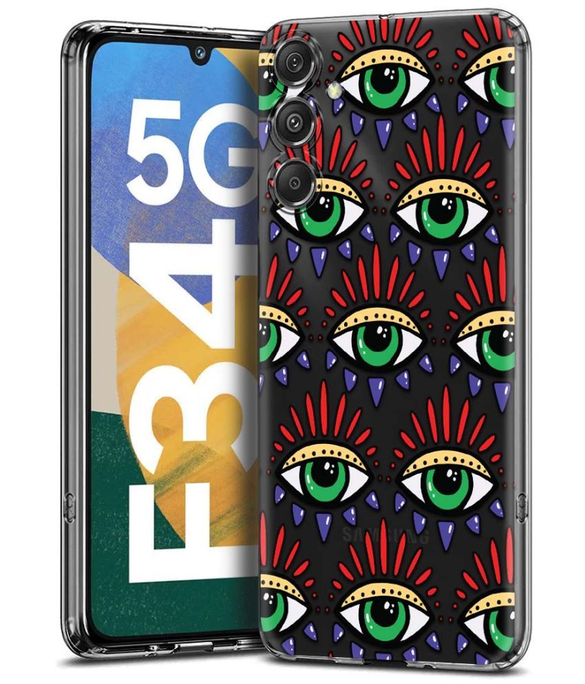     			Fashionury Multicolor Printed Back Cover Silicon Compatible For Samsung Galaxy F34 5G ( Pack of 1 )