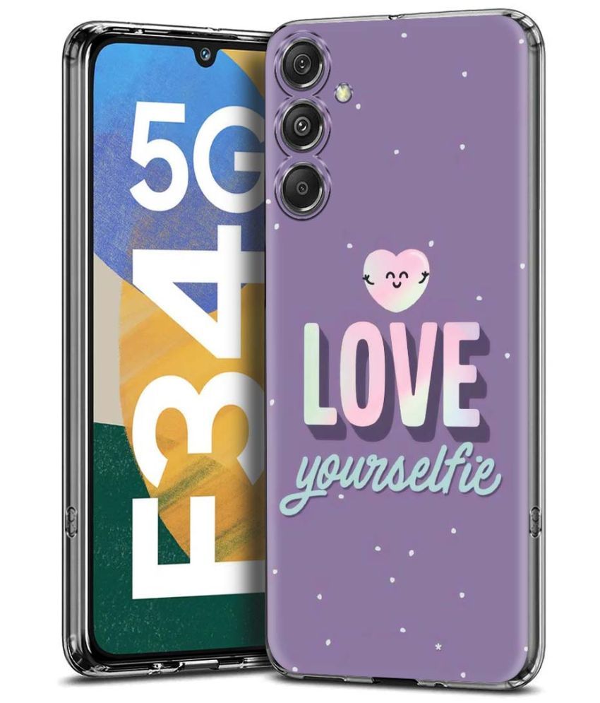     			Fashionury Multicolor Printed Back Cover Silicon Compatible For Samsung Galaxy F34 5G ( Pack of 1 )