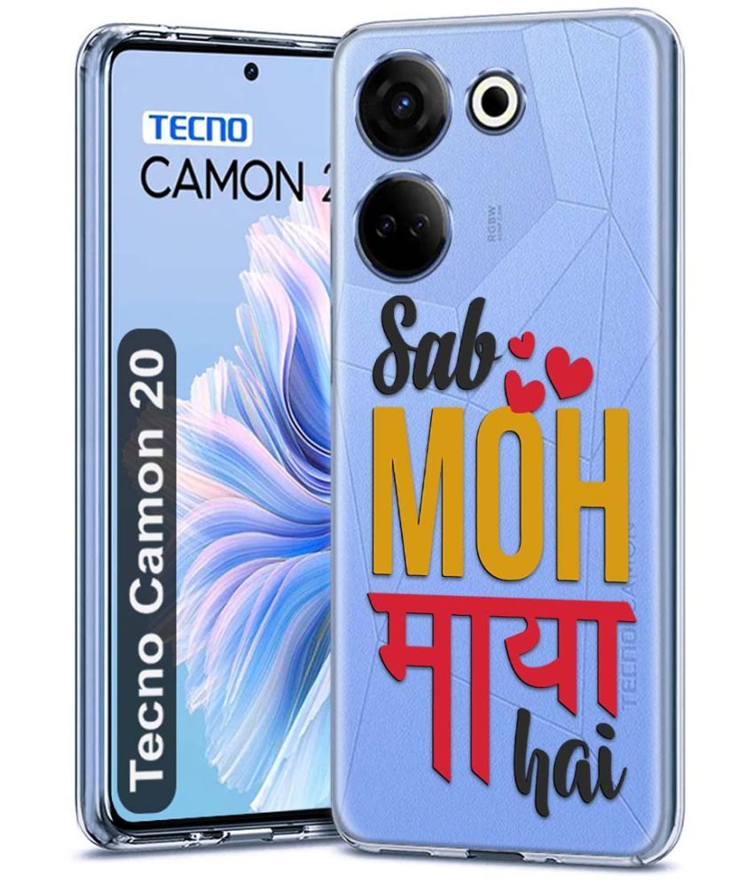     			Fashionury Multicolor Printed Back Cover Silicon Compatible For Tecno Camon 20 ( Pack of 1 )