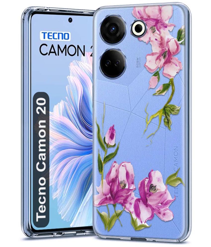     			Fashionury Multicolor Printed Back Cover Silicon Compatible For Tecno Camon 20 ( Pack of 1 )