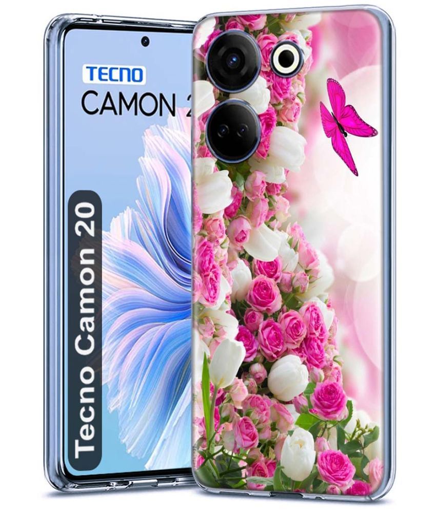     			Fashionury Multicolor Printed Back Cover Silicon Compatible For Tecno Camon 20 ( Pack of 1 )