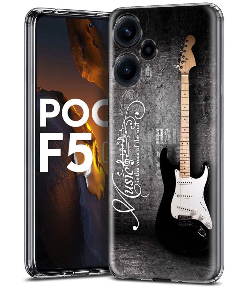     			Fashionury Multicolor Printed Back Cover Silicon Compatible For Poco F5 5G ( Pack of 1 )