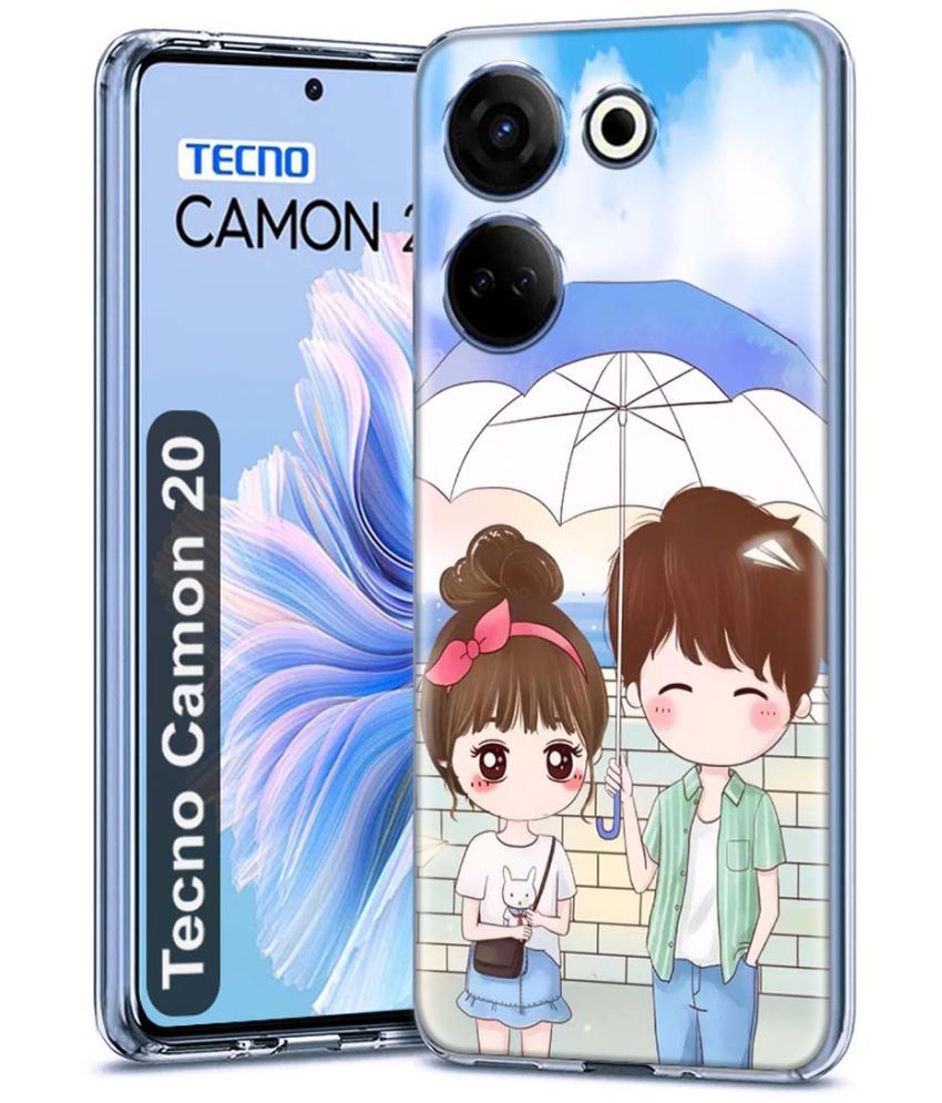     			Fashionury Multicolor Printed Back Cover Silicon Compatible For Tecno Camon 20 ( Pack of 1 )