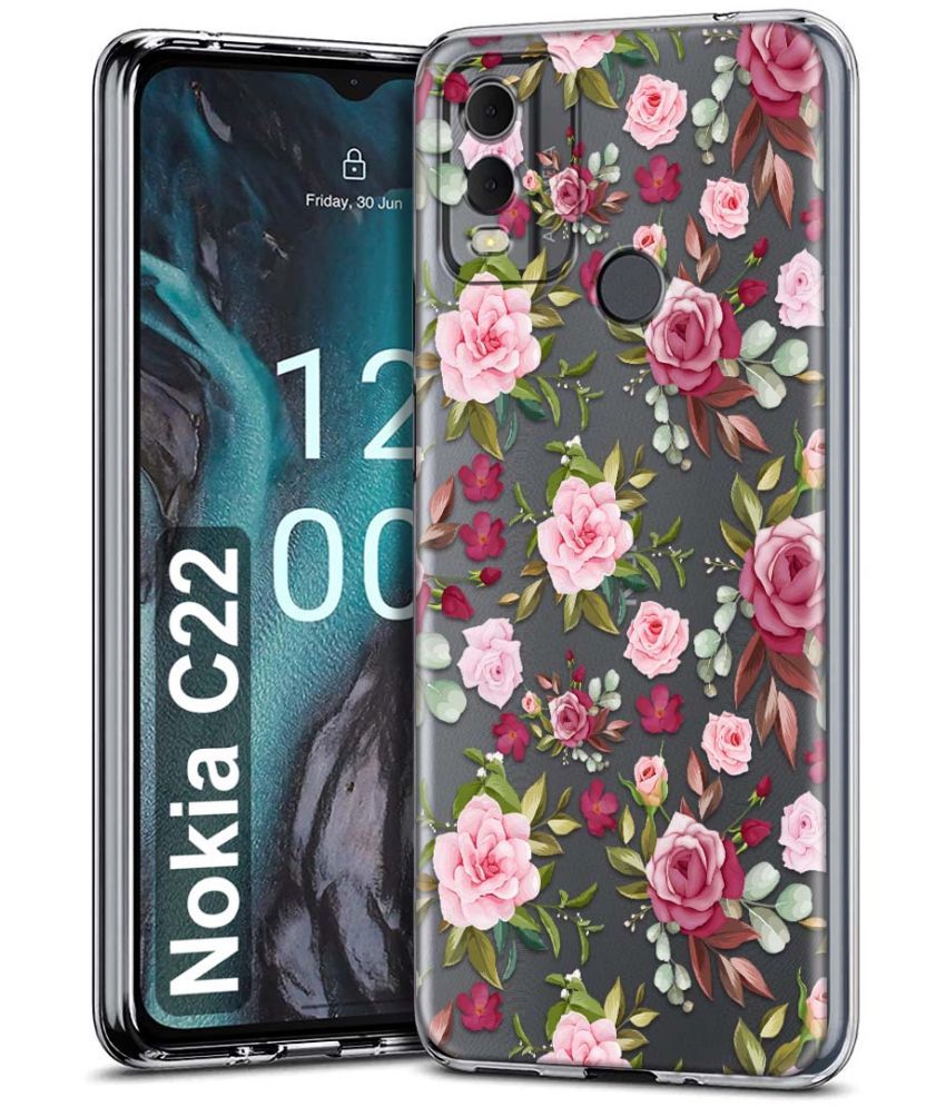     			Fashionury Multicolor Printed Back Cover Silicon Compatible For Nokia C22 ( Pack of 1 )