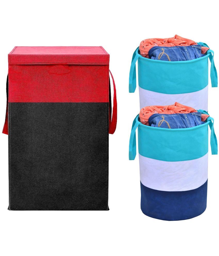     			HOMETALES Red Laundry Bag